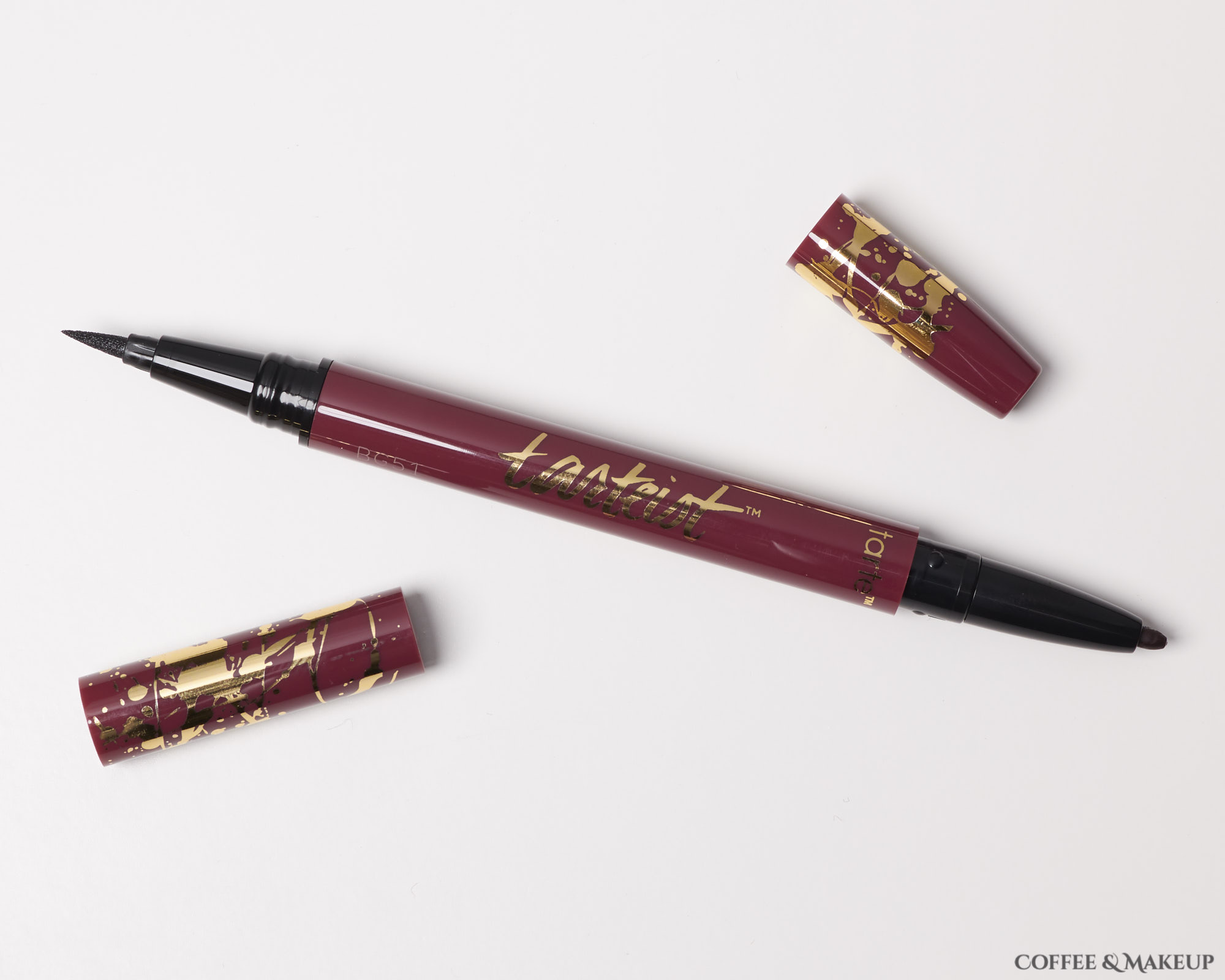 Burgundy Tarte Tarteist Double Take Eyeliner by Coffee & Makeup