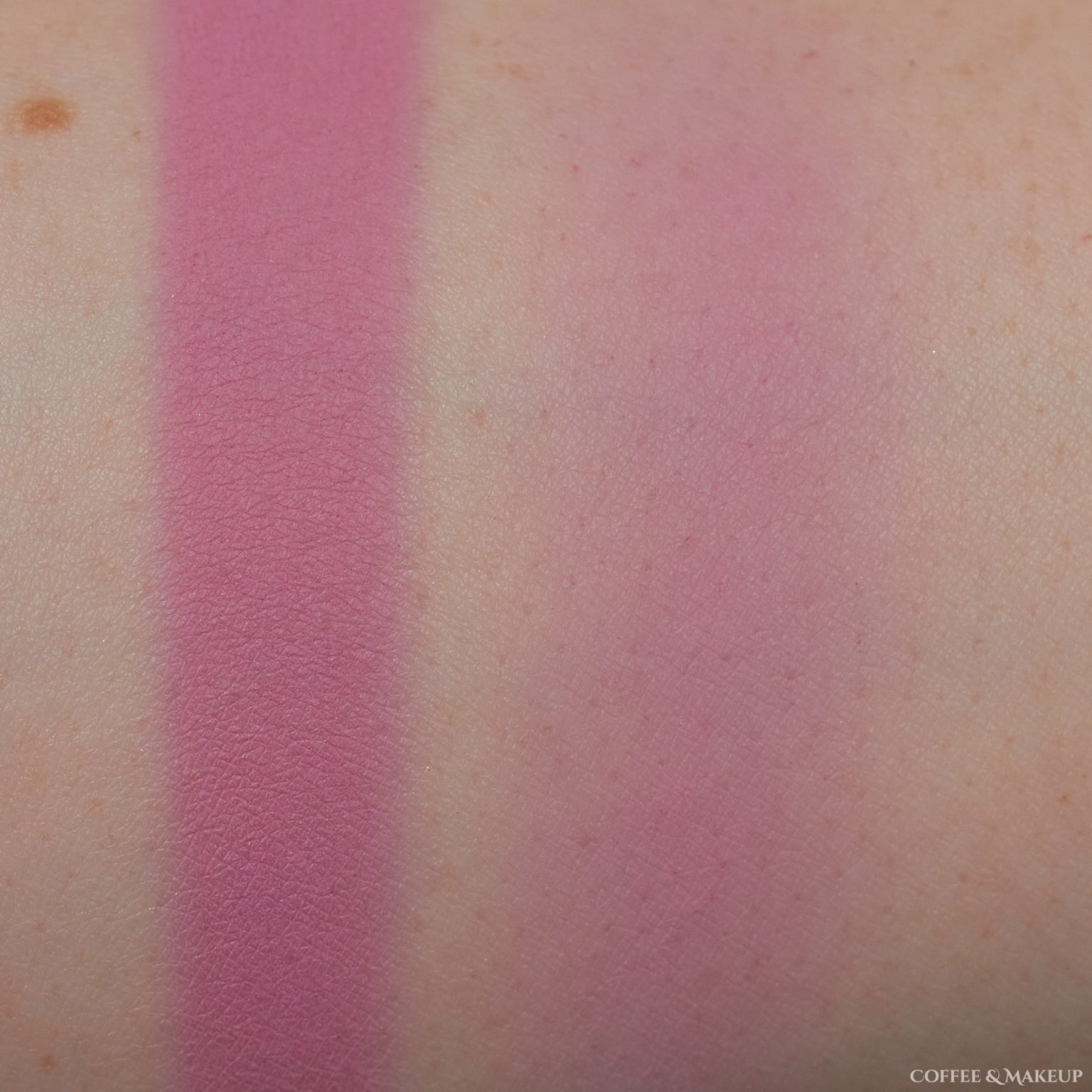 Swatches: Huda Beauty Rose Quartz Palette - Coffee & Makeup