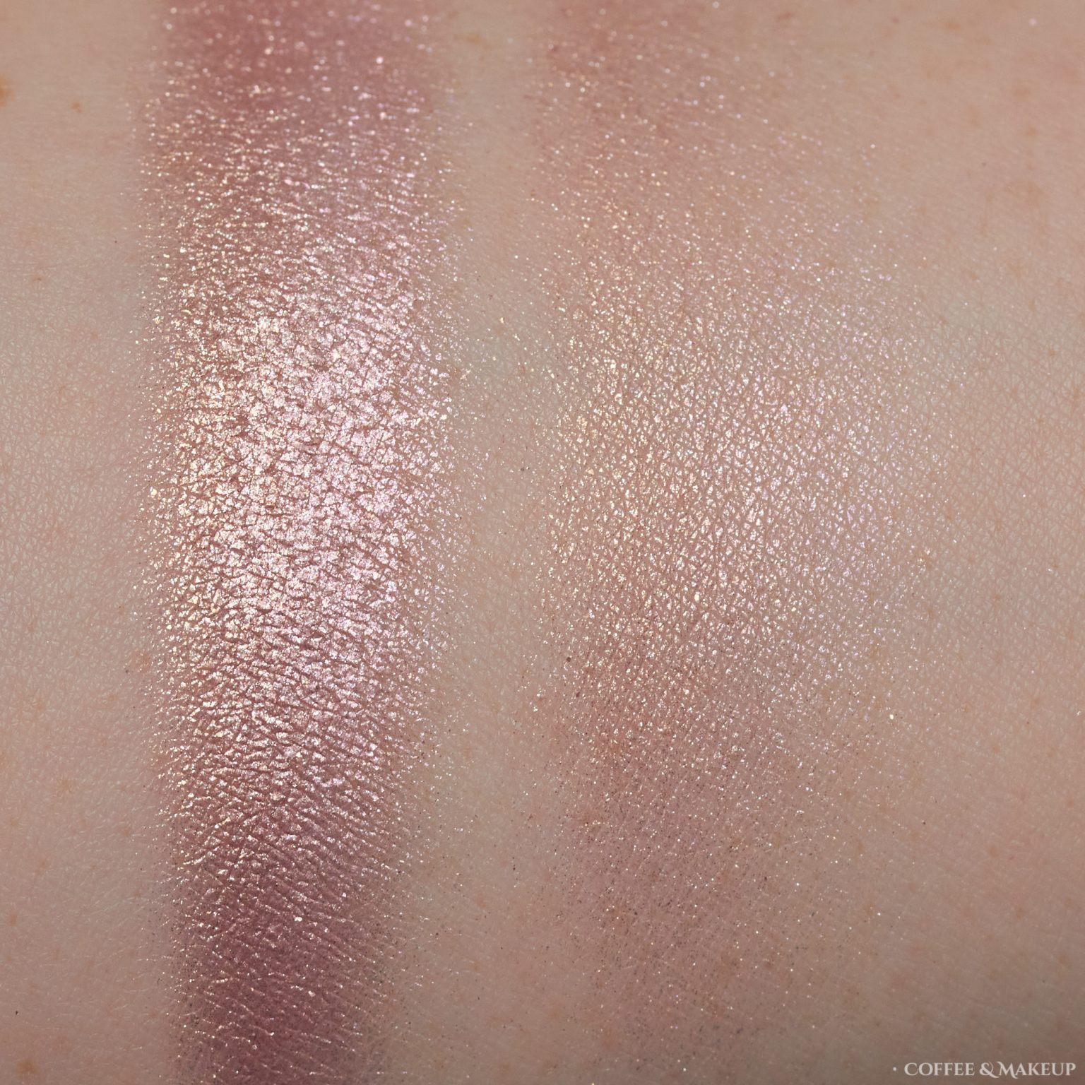 Swatches: Huda Beauty Rose Quartz Palette - Coffee & Makeup