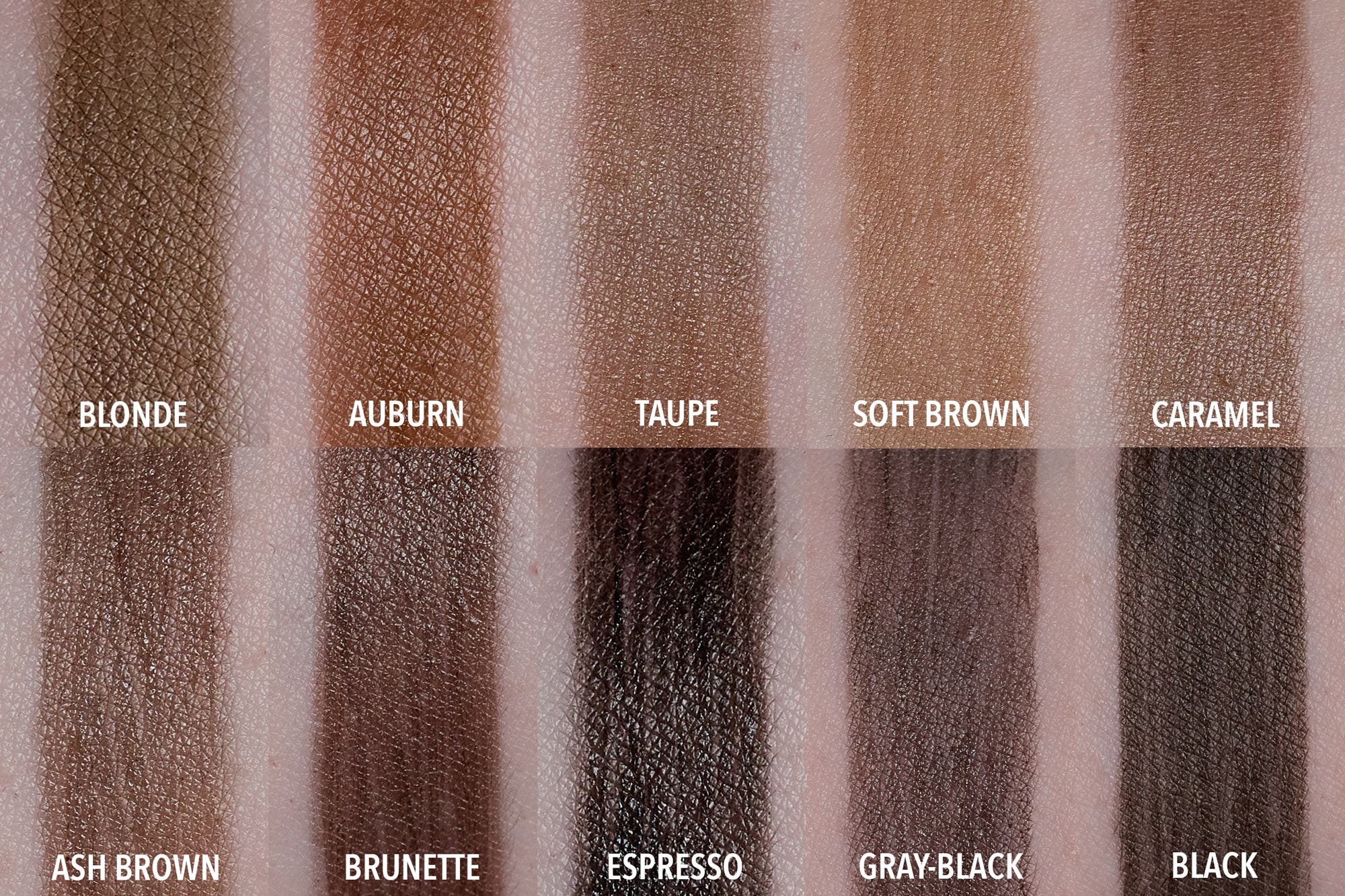 NYX Lift and Snatch Brow Tint Pen Swatches