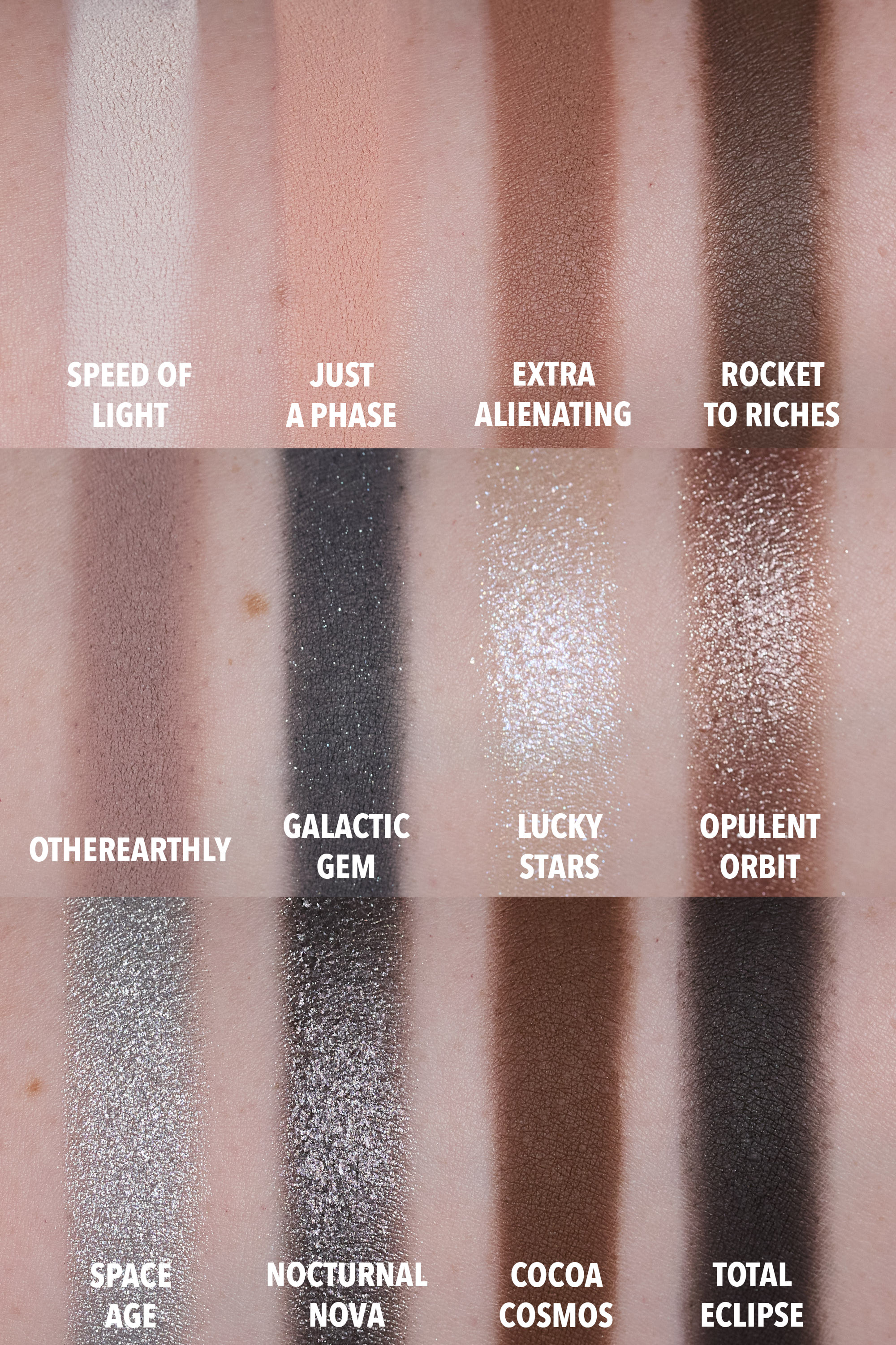 Morphe Moon Stone Palette Swatches