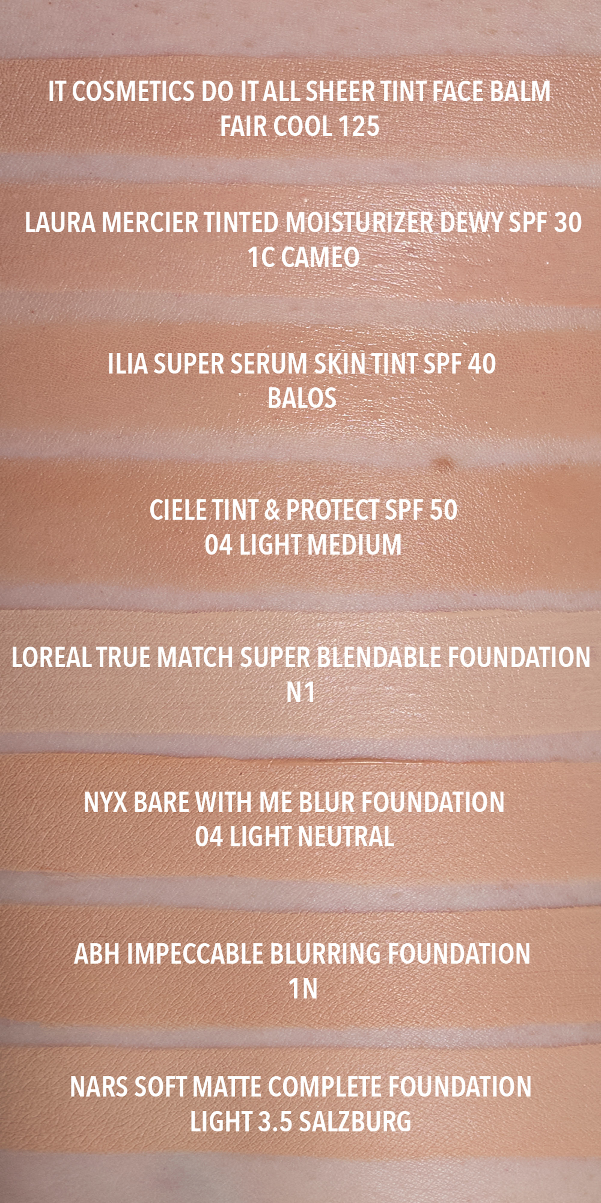 It Cosmetics Do It All Sheer Tint Face Balm Comparison Swatches